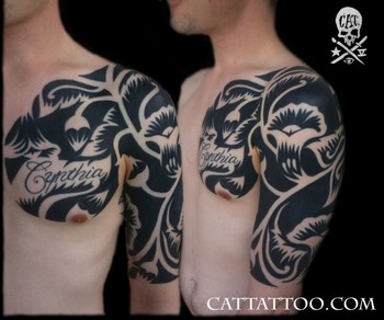 Tattoos - Calla Lily Tribal - 46676